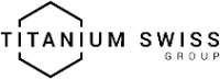 Logo du groupe Titanium Swiss. Le mot TITANE se trouve à l'intérieur d'un contour hexagonal, les mots SUISSE et GROUPE étant écrits à droite, le tout en lettres capitales noires sur fond blanc.