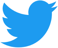Un logo d'oiseau bleu uni tourné vers la droite, représentant la plateforme de médias sociaux Twitter, sur un fond gris clair.