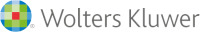 Logo de Wolters Kluwer avec un symbole coloré en forme de globe à gauche et le nom de l'entreprise en texte gris à droite.
